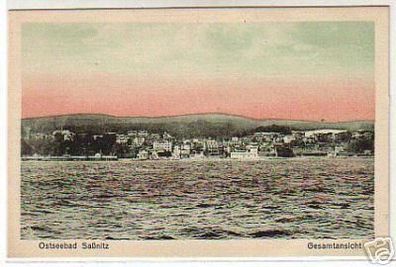 schöne Ak Ostseebad Saßnitz Gesamtansicht 1927