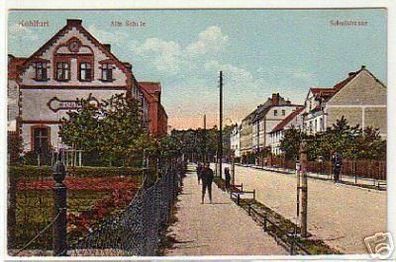 schöne Ak Schlesien Kohlfurt Schulstrasse 1915