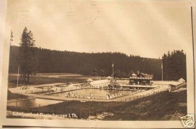 schöne Ak Schwimmbad Finsterbergen in Thüringen 1931