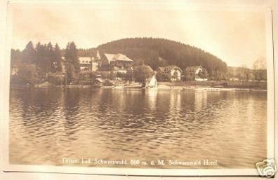 schöne Ak Titisee mit Schwarzwald Hotel um 1940