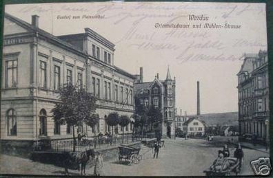schöne Ak Werdau Gasthof Pleissenthal 1912