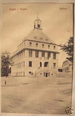 schöne AkLugau im Erzgebirge Rathaus 1915