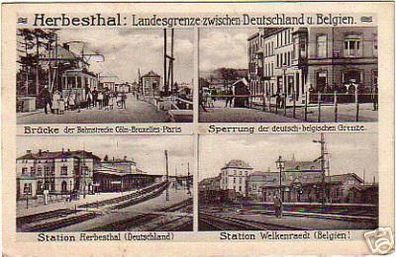 schöne Feldpost Ak Herbesthal Bahnhof usw. 1915