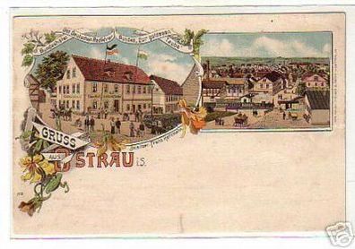 schöne Ak Gruss vom Gasthof Ostrau in Sachsen 1905