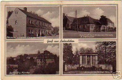 schöne Ak Gruss aus Lodersleben Gasthaus um 1930