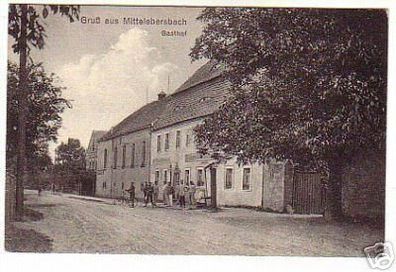 schöne Ak Gruss aus Mittelebersbach Gasthof um 1900