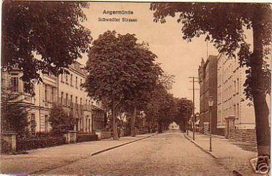 schöne Ak Angermünde Schwedter Strasse um 1920