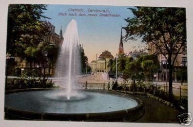 schöne Ak Chemnitz Carolastrasse 1911