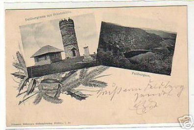 schöne Ak Feldbergturm mit Schutzhütte 1900
