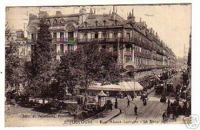 schöne Ak Frankreich Toulouse Elßässer Strasse 1927