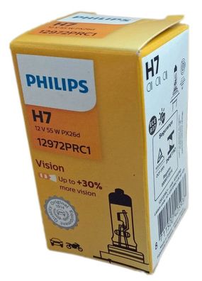 H7 Philips Vision PX26d + 30% mehr Licht 1st. 12972PRC1