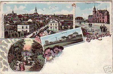 schöne Ak Gruss aus Bad Lausick Bahnhof usw. 1912