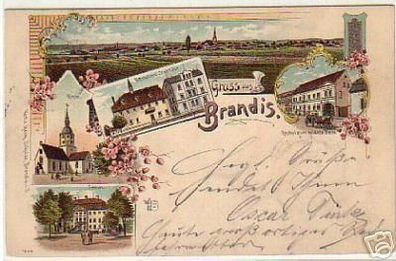 schöne Ak Gruss aus Brandis Gasthaus usw. 1899