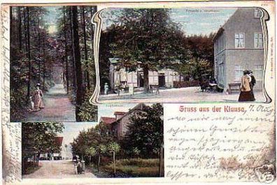 schöne Ak Gruss aus der Klausa Gasthof b.Altenburg 1904