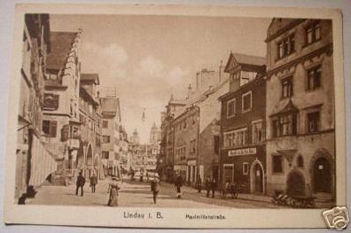 schöne Ak Lindau im Bodensee Maximilianstrasse um 1930