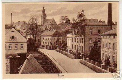 schöne Ak Taura bei Burgstädt Strassenansicht um 1930
