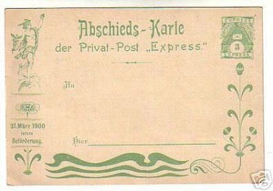 00076 Ak Privatpost Ganzsache Express 1900