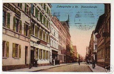 00295 Ak Ludwigshafen a. Rh. Bismarckstrasse 1915