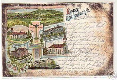 00541 Ak Gruss aus Reichenbach Oberlausitz 1900