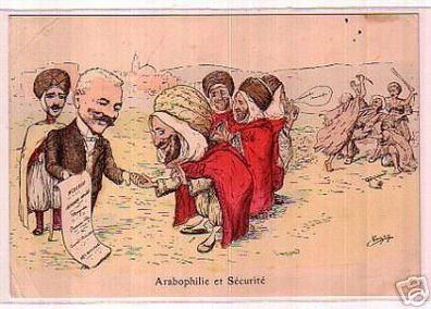 00633 Ak Humor Frankreich Arabien um 1910