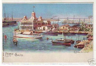 00635 Ak Afrika Lithographie Ägypten Port Said 1900