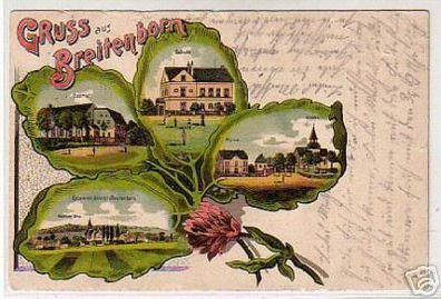 01136 Ak Kleeblattkarte Gruss aus Breitenborn 1915