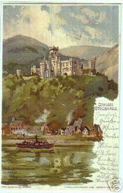 00796 Ak Künstlerkarte Schloss Stolzenfels 1903