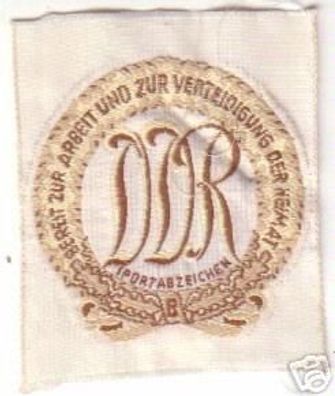 alter DDR Aufnäher Sportabzeichen in Silber