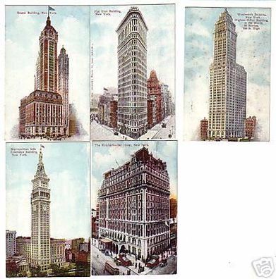 17780/5 Ak New York USA Stadtansichten um 1912