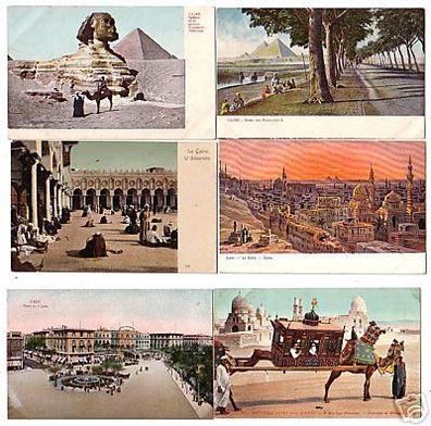 15939/6 Ak Ägypten Kairo Le Cairo usw. um 1912