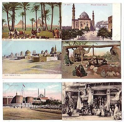 16511/6 Ak Ägypten Kairo Le Cairo usw. um 1912