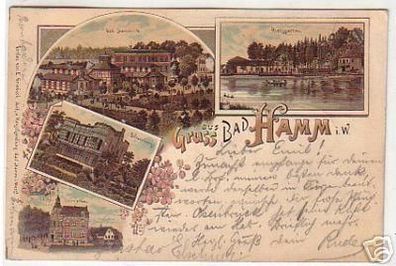18047 Ak Lithographie Gruß aus Bad Hamm i.W. 1897