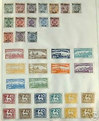 37 seltene Briefmarken Württemberg Dienstmarken um 1920