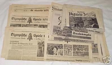 28 Zeitungen/ Zeitschriften/ Sonderbeilagen Olympia 1936