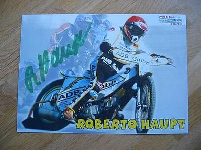 Speedway-Star Roberto Haupt - handsign. Autogramm!