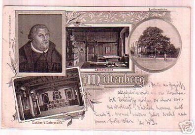 00453 Ak Wittenberg mit Martin Luther um 1900