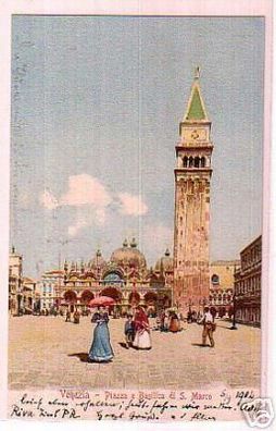 00464 Ak Venezia Piazza e Basilica di San Marco 1902