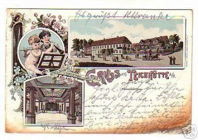 02103 Ak Gruss aus Teichhütte am Harz Gasthof 1898