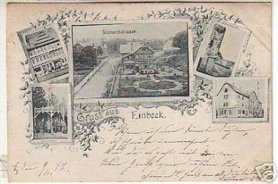 02577 Ak Gruss aus Einbeck Bismarckstrasse usw. 1897