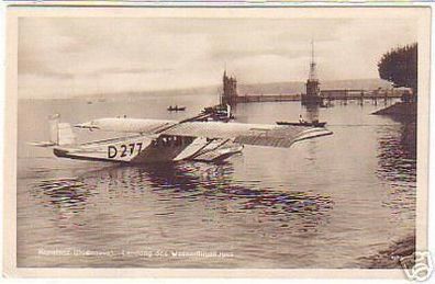 00855 Ak Konstanz Landung des Wasserflugzeuges um 1940