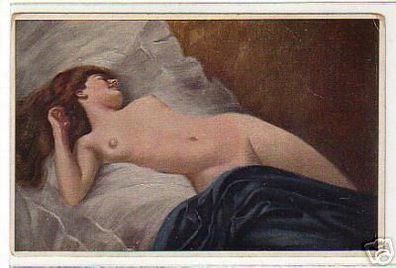 02871 Ak Erotik nacktes Mädchen "Süsse Träume" um 1920