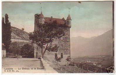 04187 Ak Schweiz Louêche Schloss um 1910