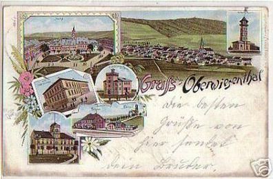 04313 Ak Lithographie Gruss aus Oberwiesenthal 1902