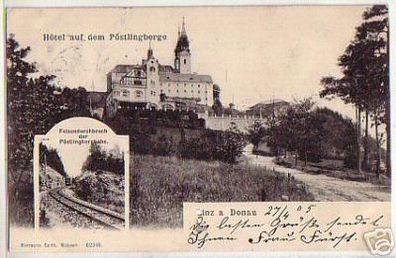 04334 Ak Linz a. Donau Hotel Pöstlingberge 1905
