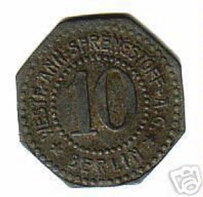10 Pfennig Münze Notgeld Sprengstoff A.G. Berlin um1917