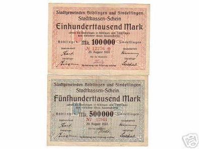 2 seltene Banknoten Inflation Böblingen Sindelfingen