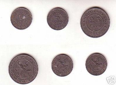 3 Münzen deutsche Besetzung Belgiens im 1.Weltkrieg