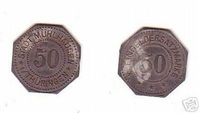 50 Pfennig Münze Notgeld Mühlhausen Thüringen um 1918