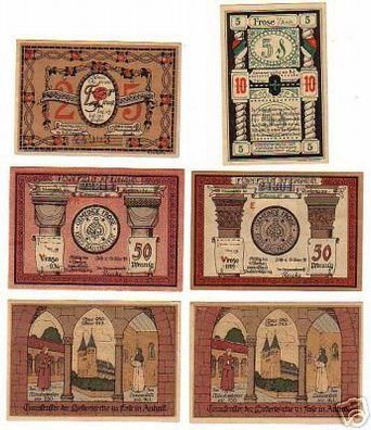 6 rare Banknoten Notgeld Stadt Frose Anhalt 1921