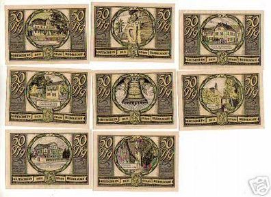 8 seltene Banknoten Notgeld Stadt Rudolstadt 1922